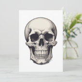 Schedel Illustratie Feestdagenkaart (Staand voorkant)