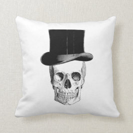 schedel illustratie met pet kussen