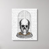 schedel in Bell Jar Canvas Afdruk (Voorkant)