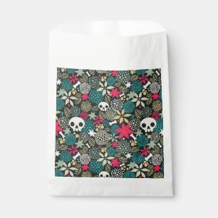 Schedel in bloemen bedankzakje