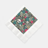 Schedel in bloemen servet (Hoek)