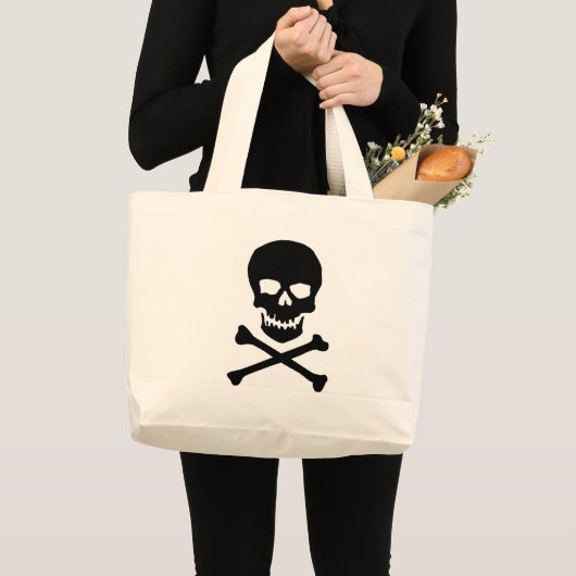 schedel in botzak grote tote bag (Voorkant (product))