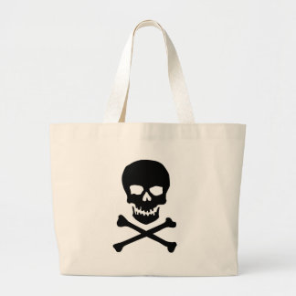 schedel in botzak grote tote bag
