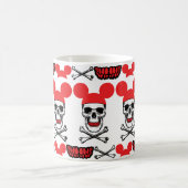 Schedel in Cartoon Muis-Oor Pet met X-Bone Koffiemok (Center)
