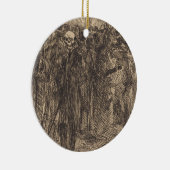 Schedel in de menigte (door Albert Besnard) Keramisch Ornament (Rechts)