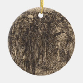 Schedel in de menigte (door Albert Besnard) Keramisch Ornament