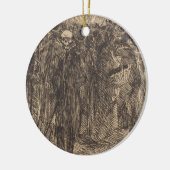 Schedel in de menigte (door Albert Besnard) Keramisch Ornament (Links)