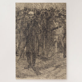 Schedel in de Menigte (door Albert Besnard) Legpuzzel