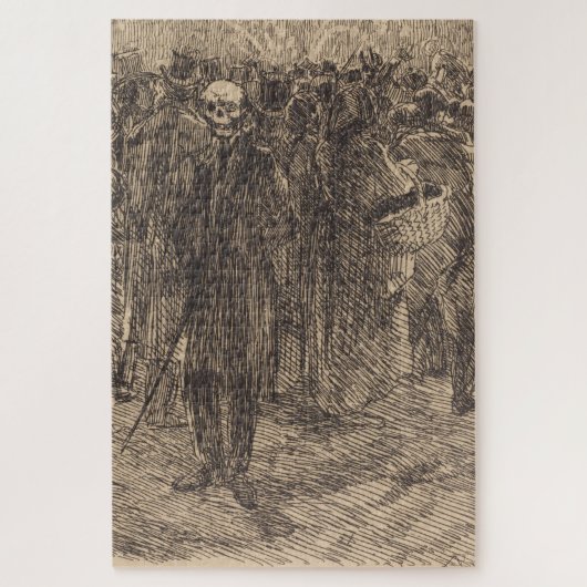 Schedel in de Menigte (door Albert Besnard) Legpuzzel (Verticaal)