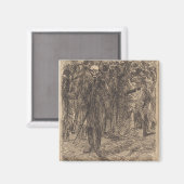 Schedel in de menigte (door Albert Besnard) Magneet (Voorkant / Achterkant)