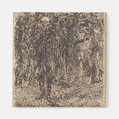 Schedel in de menigte (door Albert Besnard) Magneet (Voorkant)