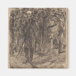 Schedel in de menigte (door Albert Besnard) Magneet