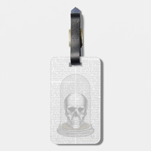 schedel in de troep 2 bagagelabel (Achterkant verticaal)