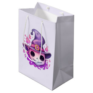 Schedel in een heksenhut Fantasievol Medium Cadeauzakje