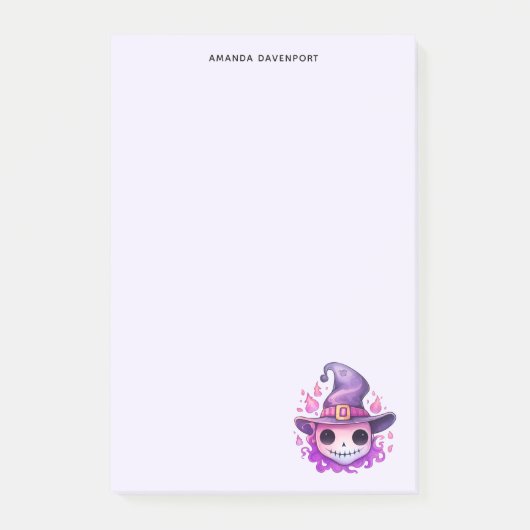 Schedel in een heksenhut Fantasievol Post-it® Notes (Voorkant)