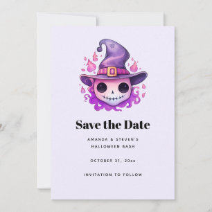 Schedel in een heksenhut Fantasievol Save The Date