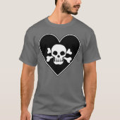 Schedel in Hart T-shirt (Voorkant)