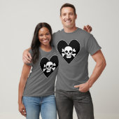 Schedel in Hart T-shirt (Unisex)