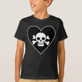 Schedel in Hart T-shirt (Voorkant)