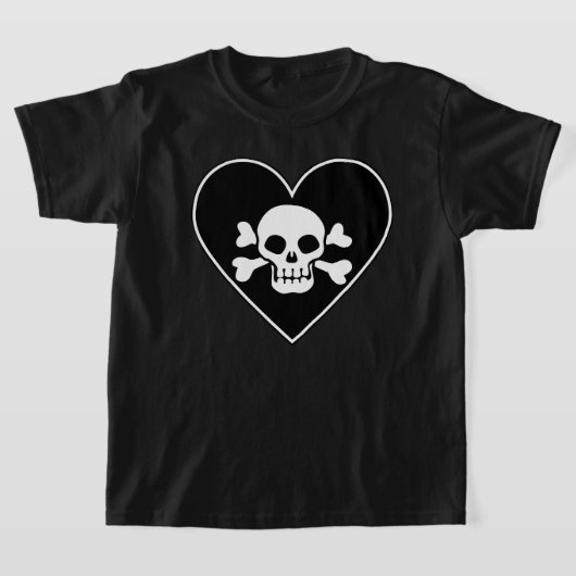 Schedel in Hart T-shirt (Laagn)