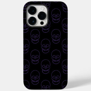 Schedel in Paarse en zwarte Case-Mate iPhone 14 Pro Max Hoesje