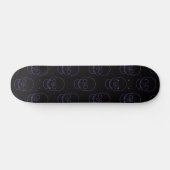 Schedel in Paarse en zwarte Persoonlijk Skateboard (Horizontaal)