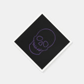 Schedel in Paarse en zwarte Servet (Hoek)