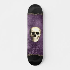 Schedel in verontrustende donkere sombere paarse g persoonlijk skateboard