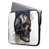 Schedel in verschillende stijlen 37 laptop sleeve (Voorkant Links)