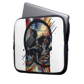 Schedel in verschillende stijlen 39 laptop sleeve (Voorkant Links)