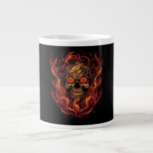 Schedel in vuur en vlam,  design, Flaming Skull