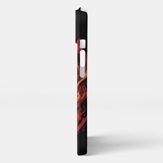 Schedel in vuur en vlam,  design, Flaming Skull iPhone Hoesje (Linkerkant)