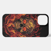 Schedel in vuur en vlam,  design, Flaming Skull iPhone Hoesje (Achterkant horizontaal)