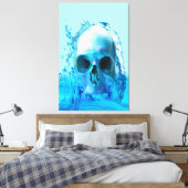 Schedel in water canvas afdruk (Insitu (Slaapkamer))