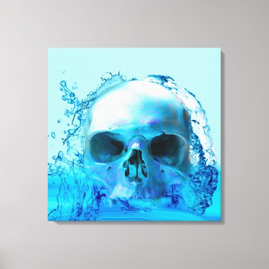 Schedel in Water Canvas Print (Voorkant)