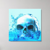 Schedel in Water Canvasprint Canvas Afdruk (Voorkant)