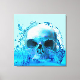 Schedel in Water Canvasprint Canvas Afdruk