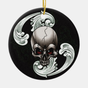  schedel keramisch ornament