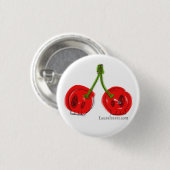 schedel kersen ronde button 3,2 cm (Voorkant /achterkant)