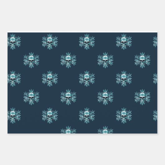 Schedel Kerst inpakpapier (Voorkant 2)