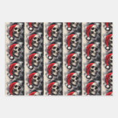 Schedel Kerst Wrapping blad Inpakpapier Vel (Voorkant 2)