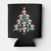 Schedel Kerstboom Pyjama Cool Skelet Kerstman Blikjeskoeler (Voorkant)