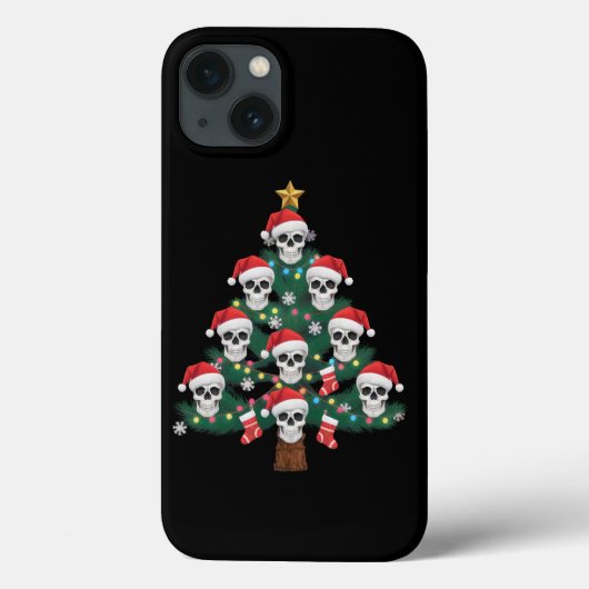 Schedel Kerstboom Pyjama Cool Skelet Kerstman Case-Mate iPhone Case (Achterkant)