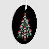 Schedel Kerstboom Pyjama Cool Skelet Kerstman  Ornament (voorkant)