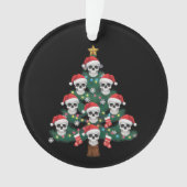 Schedel Kerstboom Pyjama Cool Skelet Kerstman  Ornament (voorkant)