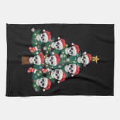 Schedel Kerstboom Pyjama Cool Skelet Kerstman Theedoek (Horizontaal)