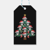 Schedel Kerstboom pyjama Cool Skeleton Santa Cadeaulabel (Achterkant)