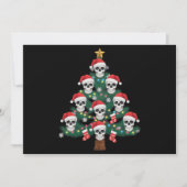 Schedel Kerstboom pyjama Cool Skeleton Santa Feestdagenkaart (Voorkant)