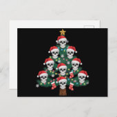 Schedel Kerstboom pyjama Cool Skeleton Santa Feestdagenkaart (Voorkant / Achterkant)