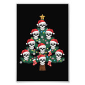 Schedel Kerstboom pyjama Cool Skeleton Santa Foto Afdruk (Voorkant)